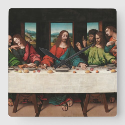 The Last Supper 1515_1520 by Giampietrino Square Wall Clock