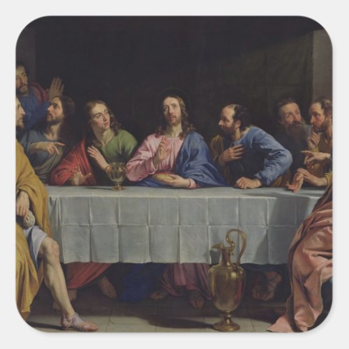 The Last Supper 1648 Square Sticker