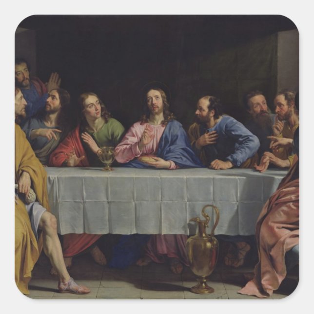 The Last Supper, 1648 Square Sticker (Front)