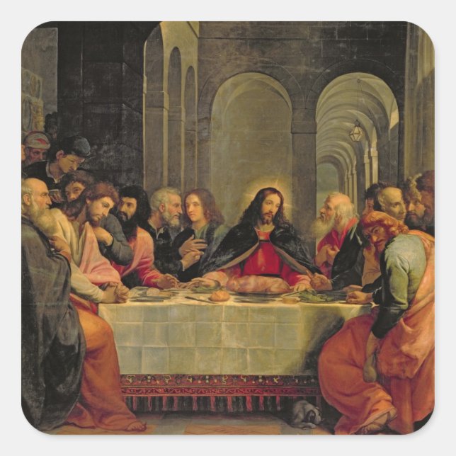 The Last Supper 2 Square Sticker (Front)