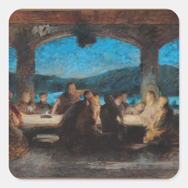 The Last Supper 3 Square Sticker (Front)