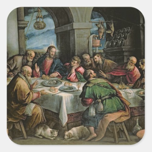 The Last Supper 3 Square Sticker