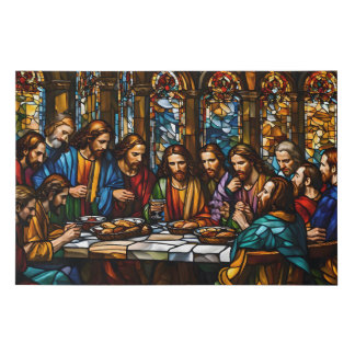 The Last Supper: A Masterpiece of Faith Faux Canvas Print