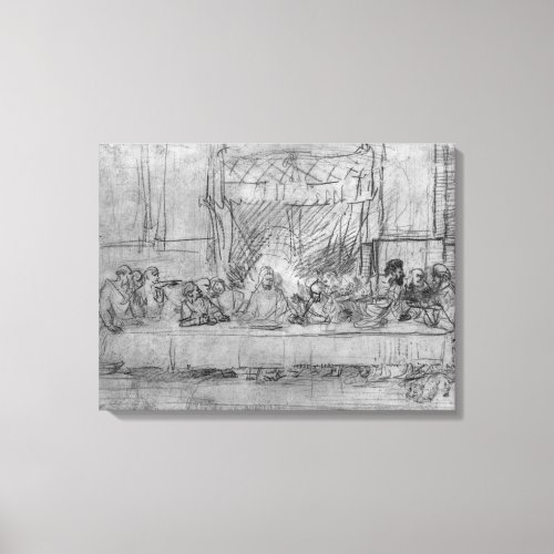 The Last Supper after fresco by Leonardo da Canvas Print