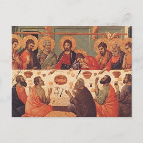 The Last Supper By Duccio Di Buoninsegna Postcard