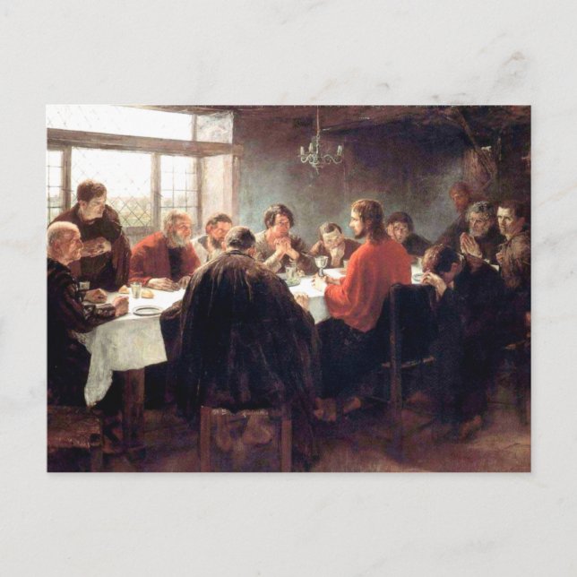 The Last Supper By Fritz Von Uhde 1886 Postcard (Front)