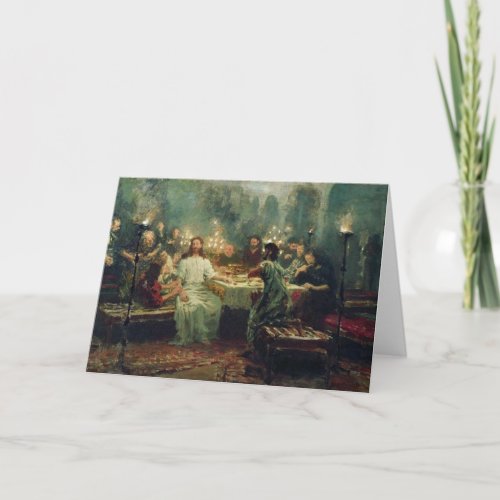 The Last Supper by Ilya Repin Holiday Card