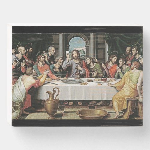 The Last Supper by Juan de Juanes Wooden Box Sign