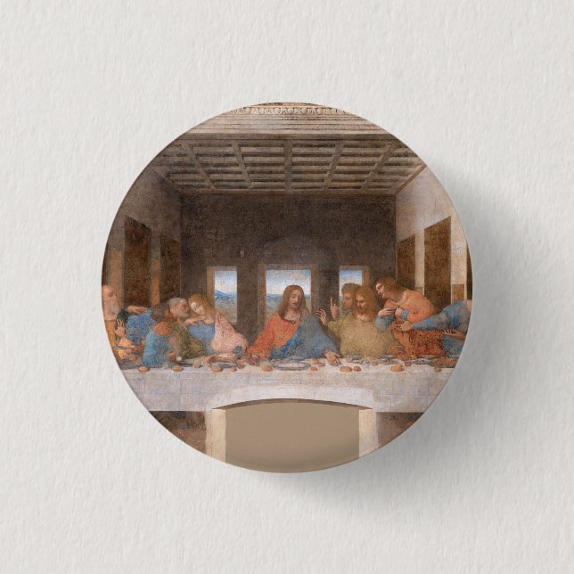 The Last Supper by Leonardo Da Vinci Button (Front)