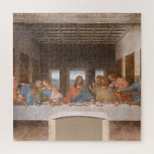Leonardo da Vinci - The Last Supper, Da Vinci Religious Art Jigsaw  Puzzle for Sale by Gascondi