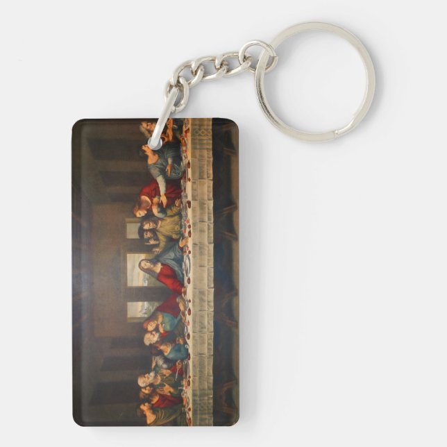 The Last Supper by Leonardo da Vinci Keychain (Back)