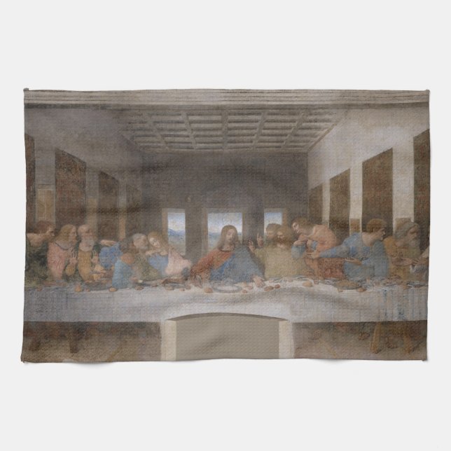 The Last Supper by Leonardo da Vinci Kitchen Towel (Horizontal)