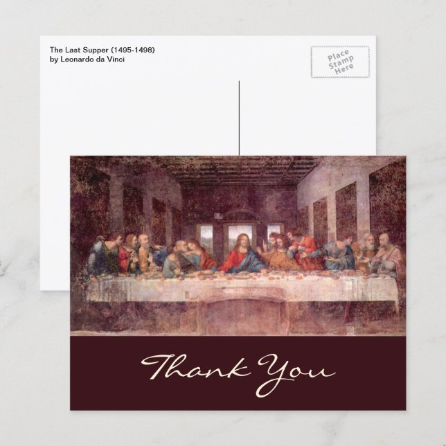 The Last Supper by Leonardo da Vinci Postcard (Front/Back)