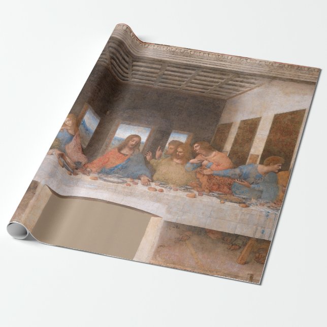 The Last Supper by Leonardo Da Vinci Wrapping Paper (Unrolled)