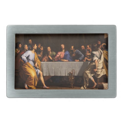 The Last Supper by Philippe de Champaigne 1648 Rectangular Belt Buckle