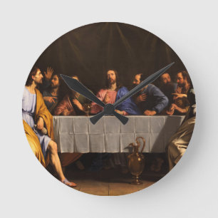 The Last Supper by Philippe de Champaigne (1648) Round Clock