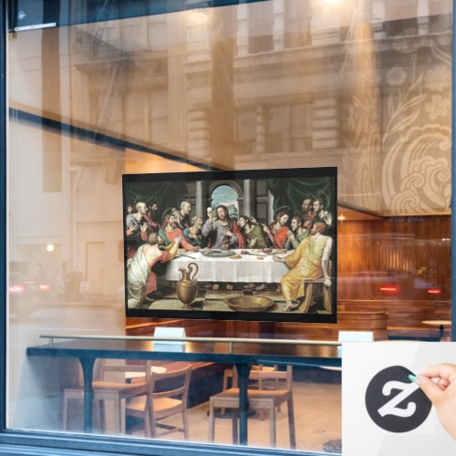 The Last Supper Christian Art by Juan de Juanes Window Cling