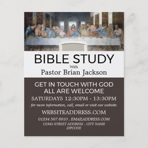 The Last Supper Christian Bible Class Advert Flyer