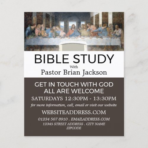 The Last Supper Christian Bible Class Advert Flyer