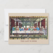 The Last Supper Flat Greeting Card