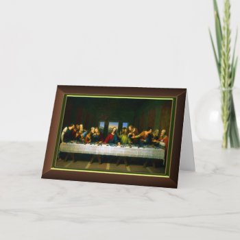 The Last Supper Framed Holiday Card by StarStruckDezigns at Zazzle