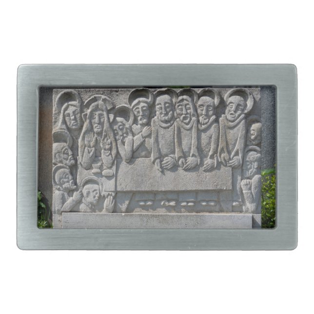 The Last Supper Gravestone Belt Buckle (Front)