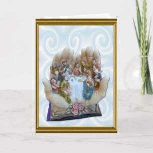 The Last Supper, in the hand of God Holiday Card