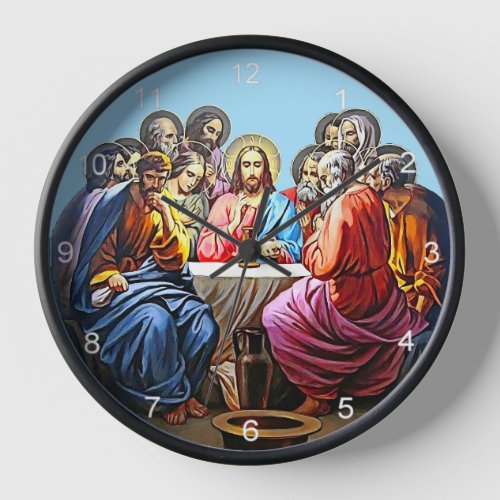 The Last Supper Jesus and 12 Disciples Wall Clock