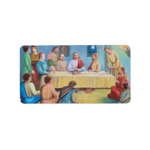 The Last Supper: Jesus and the Disciples Label