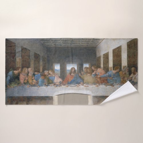 The Last Supper Leonardo da Vinci 1495_1498 Bath Towel