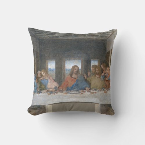 The Last Supper Leonardo da Vinci 1495_1498 Throw Pillow