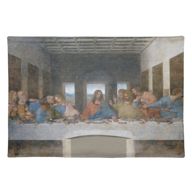 The Last Supper, Leonardo da Vinci Cloth Placemat (Front)