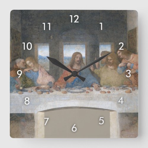 The Last Supper Leonardo da Vinci Square Wall Clock