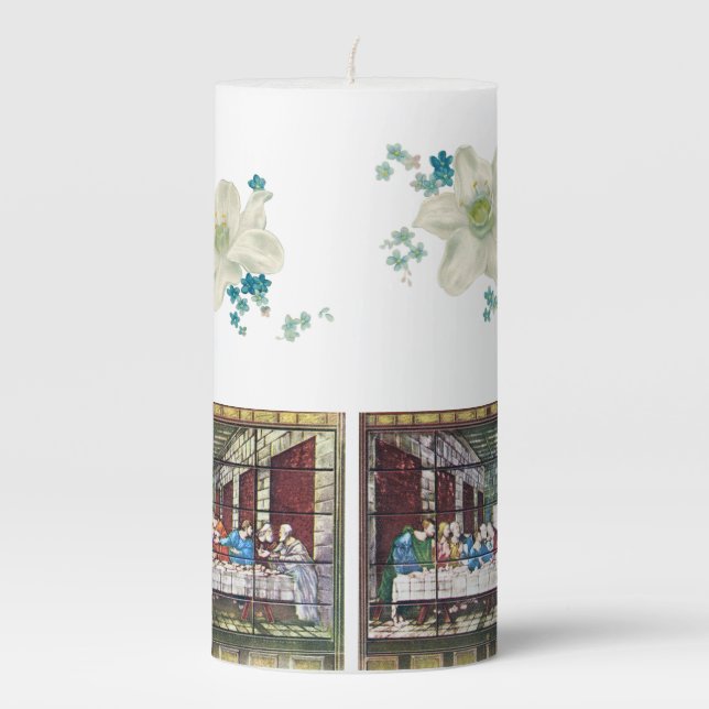The Last Supper Medium Pillar Candle (Front)