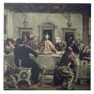The Last Supper (oil on canvas) 2 Tile