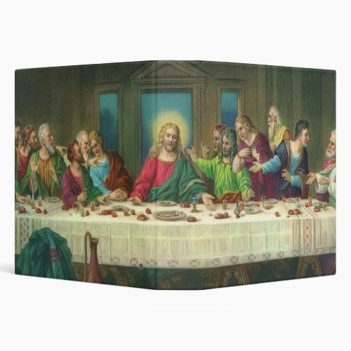 The Last Supper Originally by Leonardo da Vinci 3 Ring Binder