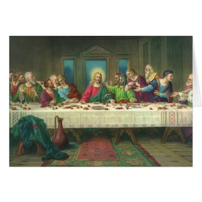 The Last Supper Originally by Leonardo da Vinci Cards (Front Horizontal)