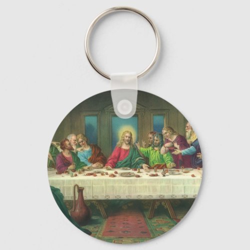 The Last Supper Originally by Leonardo da Vinci Keychain