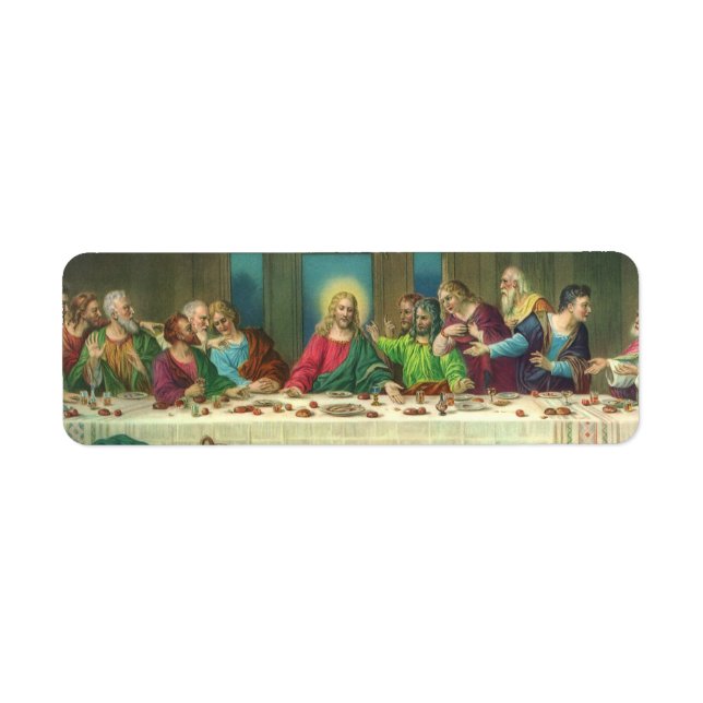 The Last Supper Originally by Leonardo da Vinci Label (Front)