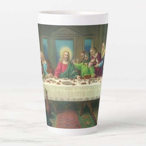 The Last Supper Originally by Leonardo da Vinci Latte Mug