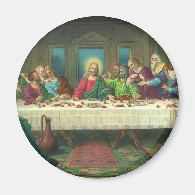 The Last Supper Originally by Leonardo da Vinci Magnet (Front)