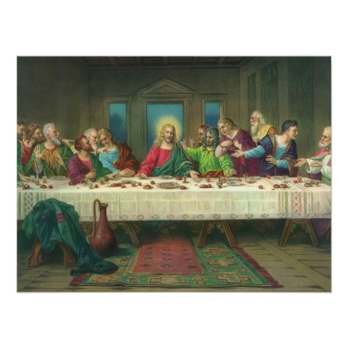 The Last Supper Originally by Leonardo da Vinci Poster