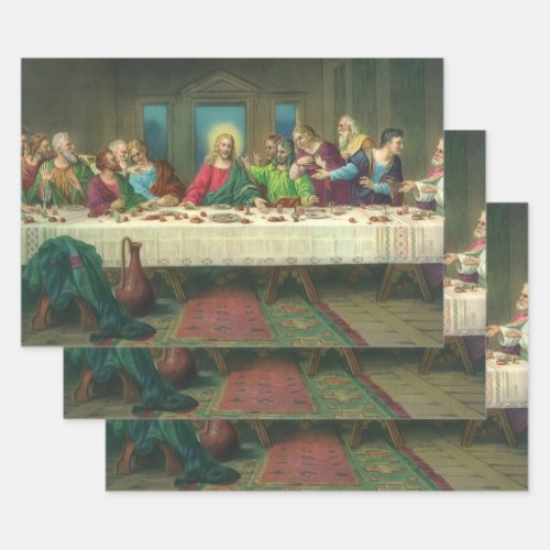 The Last Supper Originally by Leonardo da Vinci Wrapping Paper Sheets