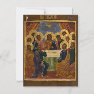 The Last Supper Orthodox Christian Icon Postcard