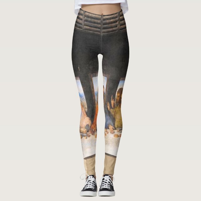The Last Supper Painting Leonardo Da Vinci Leggings (Front)