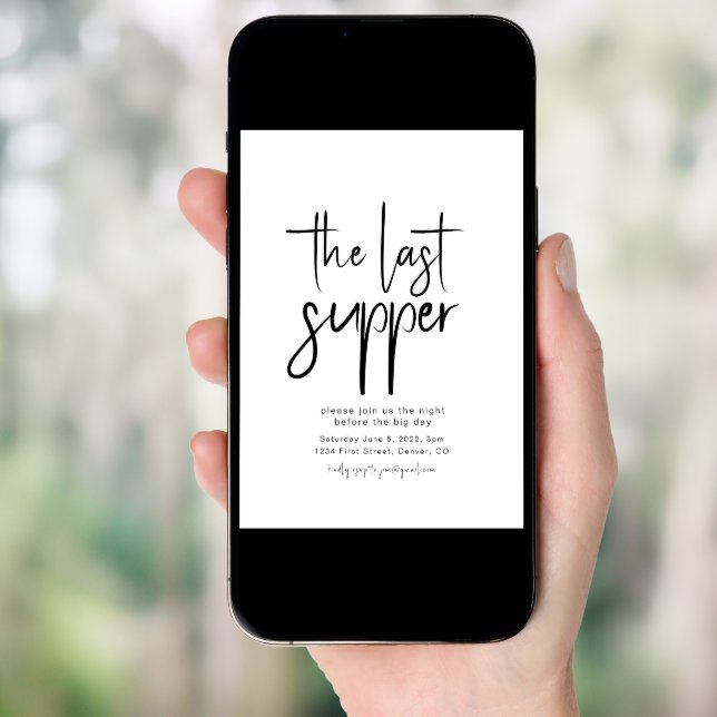 The Last Supper Rehearsal Dinner Invitation (Front Digital)