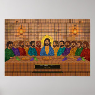 The Last Supper — Rubik's Cube Mosaic Poster