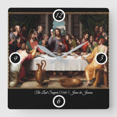 The Last Supper Square Wall Clock
