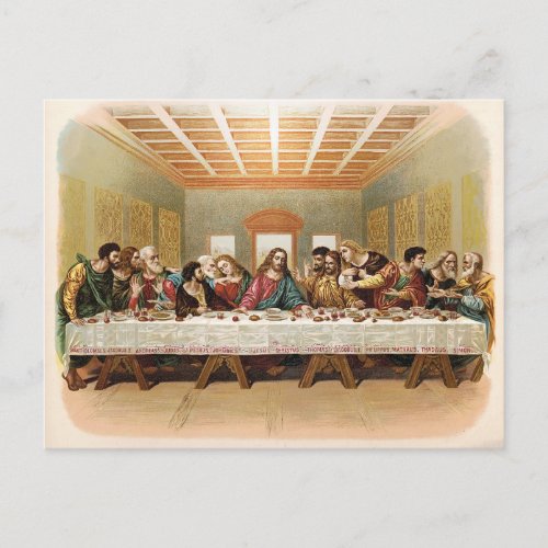 The Last Supper Vintage Art Postcard