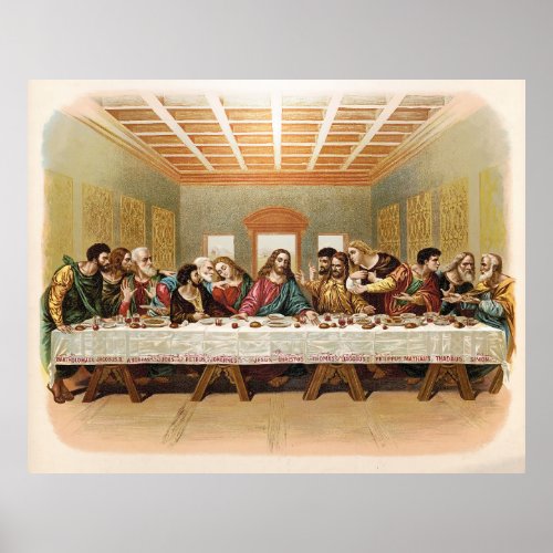 The Last Supper Vintage Art Poster